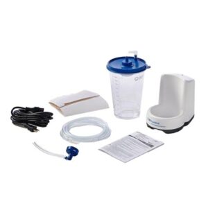 Urine Collection System PureWick Rechargable Litium Ion Battery, Suction Pump, 2000 mL Collection Canister with Lid, Pump Tubing, Collector Tubing, Elbow Connector, 2 Privacy Covers, Power Cord