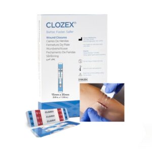 Skin Closure Device Clozex 5/8 X 1-3/8 Inch Polyurethane, Polyester, Medical Grade Acrylic Interlaced Closure Strip Clear