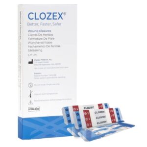 Skin Closure Device Clozex 1-1/2 X 1-3/8 Inch Polyurethane, Polyester, Medical Grade Acrylic Interlaced Closure Strip Clear