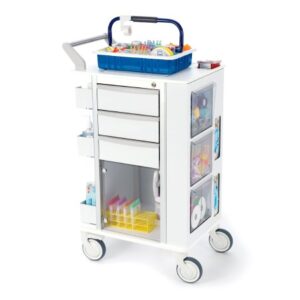 Phlebotomy Cart Insight Aluminum 25-3/4 X 19 X 42 Inch White