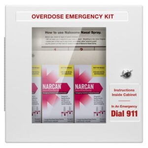 Naloxone Cabinet Wall Mounting Powder Coated Steel Without Drawers Without Lock