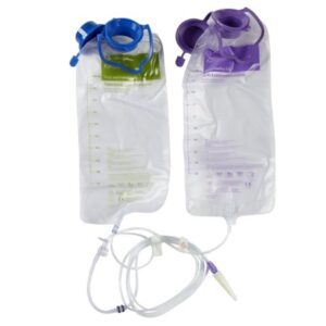 Enteral Feeding Pump Flush Bag Set without ENFit Transitional Adapter Kangaroo ePump 1000 mL PVC NonSterile