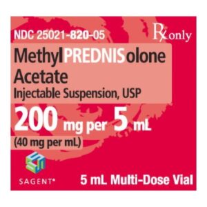 Methylprednisolone Acetate 40 mg / mL Injection 5 mL
