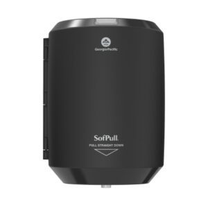 Paper Towel Dispenser Georgia Pacific Black Plastic Manual 1 Roll Wall Mount