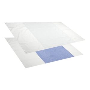 Patient Slider Sheet Beck’s Classic White / Blue 36 X 72 Inch Without Handles