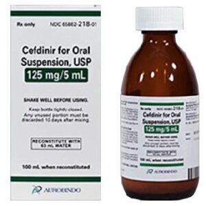 Cefdinir 125 mg / 5 mL Reconstituted Oral Suspension 60 mL