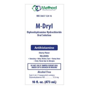 Children’s Allergy Relief M-DRYL 12.5 mg Strength Liquid 16 oz.