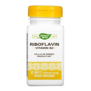 Vitamin Supplement Nature’s Way Vitamin B2 400 mg Strength Tablet 30 per Bottle