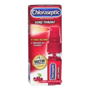 Sore Throat Relief Chloraseptic 1.4% Strength Oral Spray 0.67 oz.