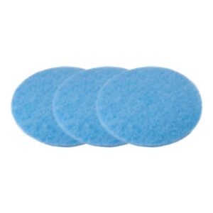 Hard Floor Burnishing Pad Performance Plus 20 Inch Diameter Light Blue Polyester / Natural Hair FIber