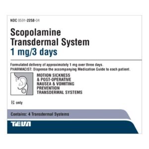 Scopolamine 1 mg / 3 Day Patch 4 Patches