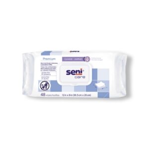 Personal Cleansing Wipe Seni Care Soft Pack Scented 48 Count