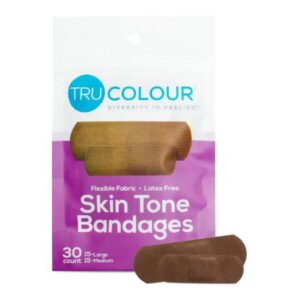 Waterproof Adhesive Strip Tru-Colour 1 X 3 Inch Fabric Rectangle Dark Brown Sterile