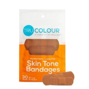 Waterproof Adhesive Strip Tru-Colour 1 X 3 Inch Fabric Rectangle Brown Sterile