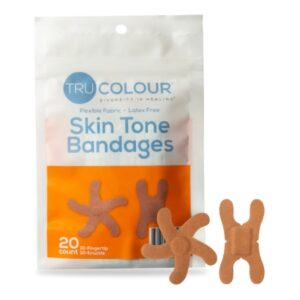 Waterproof Adhesive Strip Tru-Colour Assorted Sizes Fabric Knuckle / Fingertip Brown Sterile