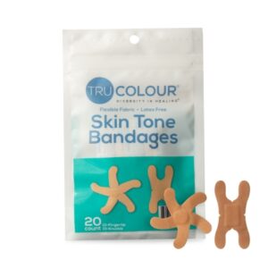 Waterproof Adhesive Strip Tru-Colour Assorted Sizes Fabric Knuckle / Fingertip Beige Sterile