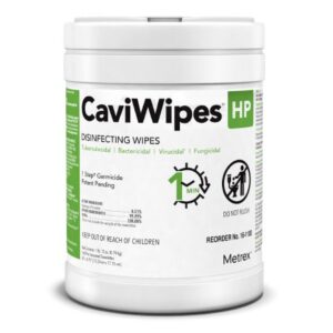 Surface Disinfectant Cleaner CaviWipes HP Peroxide Based Manual Pull Wipe 160 Count Canister Scented NonSterile