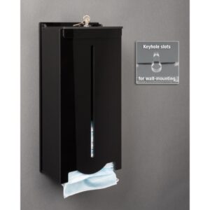 Bulk Mask Dispenser Poltex Wall Mount Black 4 X 7-1/4 X 15.4 Inch Acrylic
