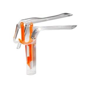 Vaginal Speculum ER-SPEC Pederson Sterile Office Grade Acrylic Medium Double Blade Duckbill Disposable Built-In Light Source