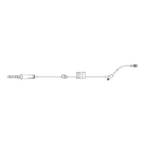 Primary IV Administration Set Rate Flow II Gravity 1 Port 15 Drops / mL Drip Rate 15 Micron Filter 82 Inch Tubing Solution Flow Regulator