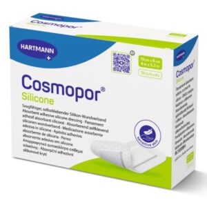Island Dressing Cosmopor Silicone 3.2 X 4 Inch Rectangle Sterile Water Resistant Nonwoven Backing