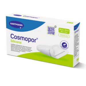 Island Dressing Cosmopor Silicone 4 X 8 Inch Rectangle Sterile Water Resistant Nonwoven Backing