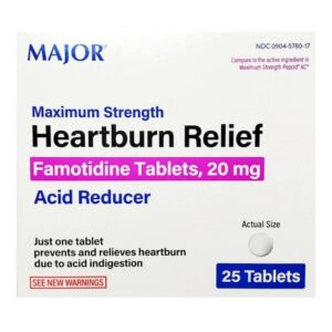 Antacid Major 20 mg Strength Tablet 25 per Box