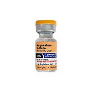 Magnesium Sulfate in Water 50%, 500 mg / mL Injection 2 mL