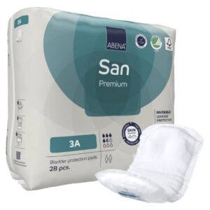 Bladder Control Pad Abena San Premium 4.3 X 12.9 Inch Moderate Absorbency Fluff / Polymer Core Size 3A