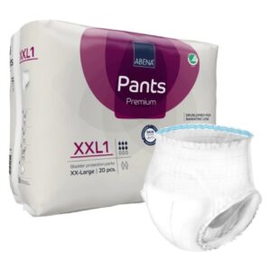 Unisex Adult Absorbent Underwear Abena Premium Pants XXL1 Pull On with Tear Away Seams 2X-Large Disposable Heavy Absorbency