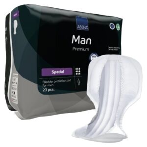 Bladder Control Pad Abena Premium Man Special 14.5 X 28.7 Inch Heavy Absorbency Fluff / Polymer Core One Size Fits Most