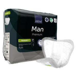Bladder Control Pad Abena Premium Man 9 X 11.4 Inch Moderate Absorbency Fluff / Polymer Core Size 1