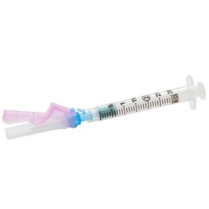 Safety Hypodermic Needle Eclipse 1-1/2 Inch Length 23 Gauge Thin Wall Hinged Safety Needle