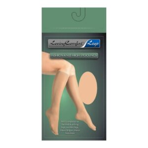 Compression Stocking Loving Comfort Knee High X-Large Beige Closed Toe