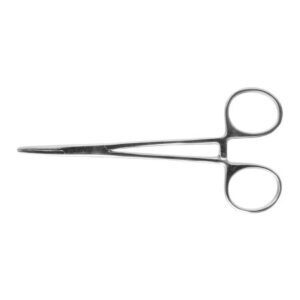 Mosquito Forceps Miltex Disposable Halsted 5 Inch Length Floor / Office Grade Pakistani Stainless Steel Sterile Locking Finger Ring Handle Curved Serrated Tips