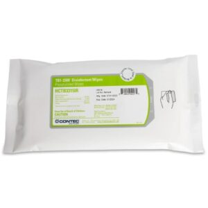 Surface Disinfectant Cleaner Contec Healthcare TB1-3300 Premoistened Quaternary Based Manual Pull Wipe 30 Count Soft Pack Alcohol Scent Sterile