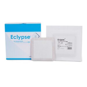 Super Absorbent Dressing Eclypse Adhesive 8 X 8 inch Square