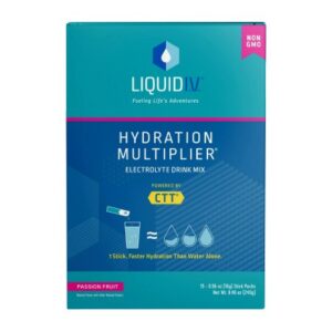 Oral Electrolyte Solution Liquid I.V. Hydration Multiplier Passion Fruit Flavor 0.56 oz. Electrolyte
