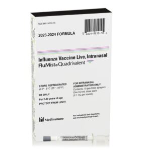 FluMist? Quadrivalent 2023 – 2024 Influenza Virus Vaccine, Quadrivalent Live, Preservative Free 10E6.5 – 7.5 FFU Spray 0.2 mL
