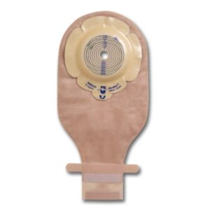 Ostomy Pouch UltraMax One-Piece System Deep Convex, Pre-Cut 1 Inch Stoma Drainable