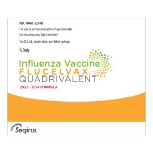 Flucelvax Quadrivalent 2023 – 2024 Influenza Virus Vaccine, Quadrivalent Inactivated, Preservative Free 60 mcg / 0.5 mL Injection 0.5 mL