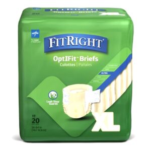 Unisex Adult Incontinence Brief FitRight Ultra X-Large Disposable Heavy Absorbency