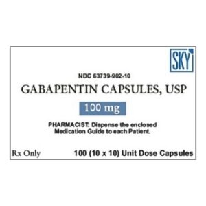Gabapentin 100 mg Capsule 100 Capsules