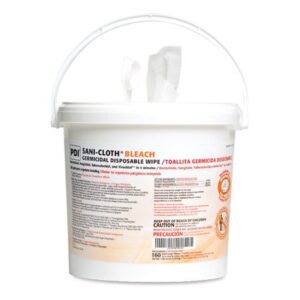 Surface Disinfectant Cleaner Sani-Cloth Bleach Premoistened Germicidal Manual Pull Wipe 160 Count Pail Chlorine Scent NonSterile