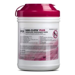 Surface Disinfectant Cleaner Sani-Cloth Plus Premoistened Germicidal Manual Pull Wipe 160 Count Canister Alcohol Scent NonSterile