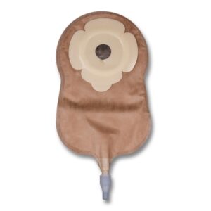 Urostomy Pouch UltraMax One-Piece System Deep Convex, Pre-Cut 7/8 Inch Opening Drainable