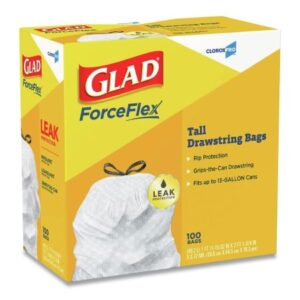 Trash Bag Glad 13 gal. White Plastic 0.72 mil 12 X 24 Inch Dispenser Box
