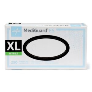 Exam Glove MediGuard ES X-Large NonSterile Nitrile Standard Cuff Length Textured Fingertips Blue Not Rated