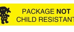 Pre-Printed Label Pharmex Auxiliary Label Yellow Permanent Paper Package Not Child Resistant Black Communication Label 3/8 X 1-9/16 Inch