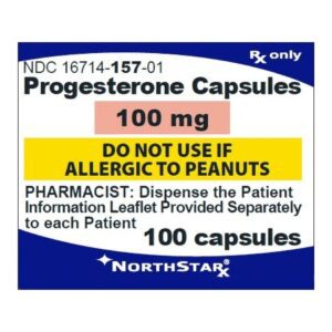 Progesterone, Micronized 100 mg Capsule 100 Capsules